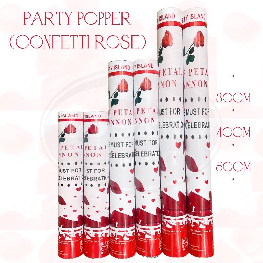[HK] ROSE CONFETTI / Party Popper / Popper Ulang Tahun &amp; Wedding