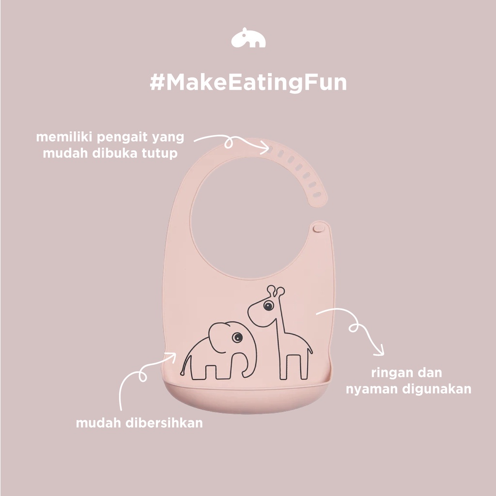 Done by Deer Silicone Bib Deer Friends Slaber Celemek Makan Bayi