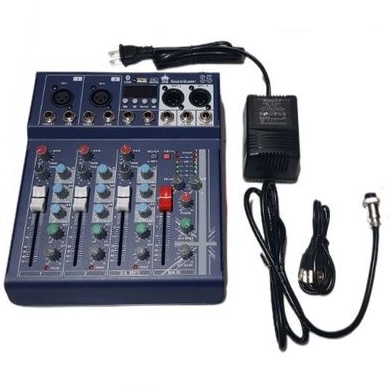 MIXER AUDIO 4 CHANNEL premium mic line SOUNDQUEEN S5 plus USB BLUETOOTH