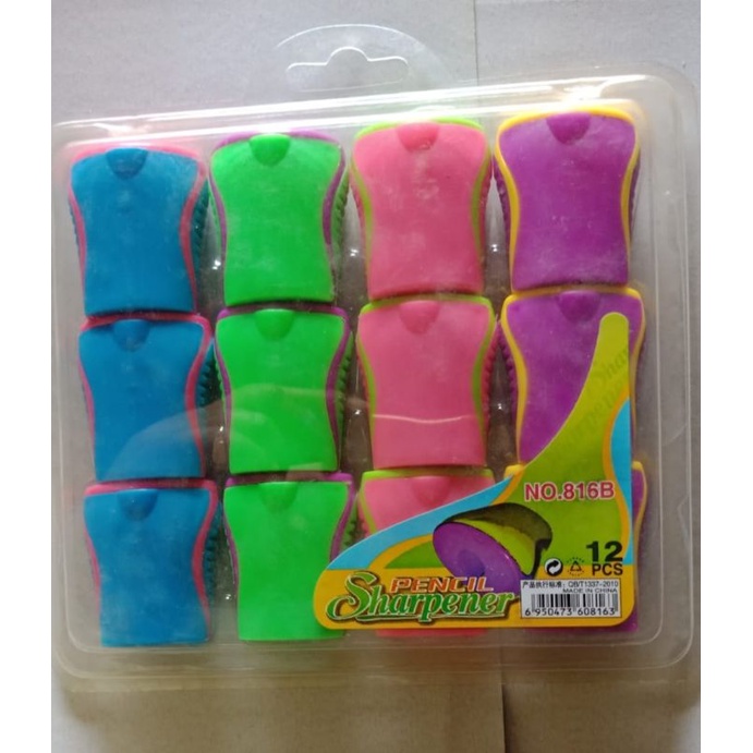 

Rautan serutan orotan sharpener karakter tempat sampah isi 12 pcs 1 lusin