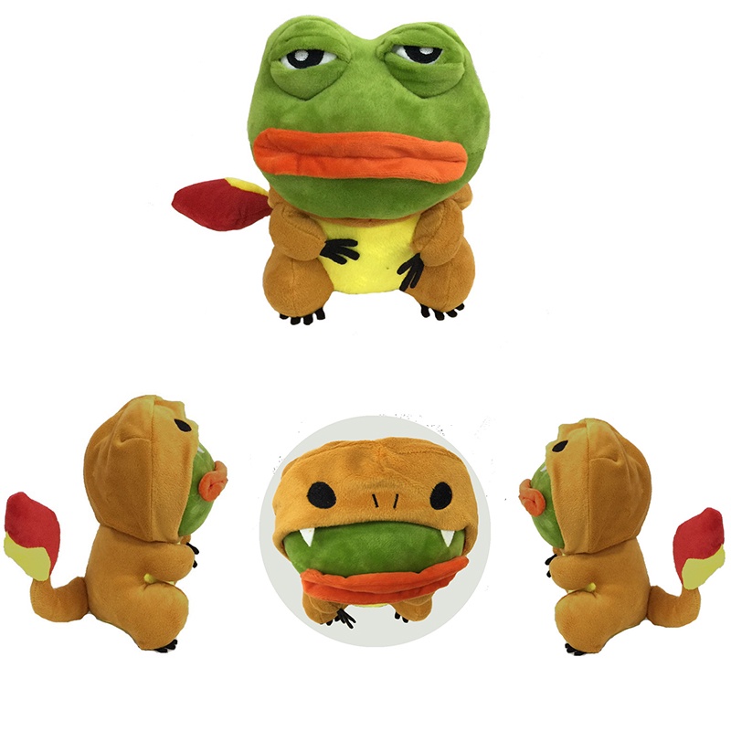 23 cm Pepe The Frog Pokemon Bulbasaur Sad Frog Anime Boneka Mainan Cosplay Hadiah
