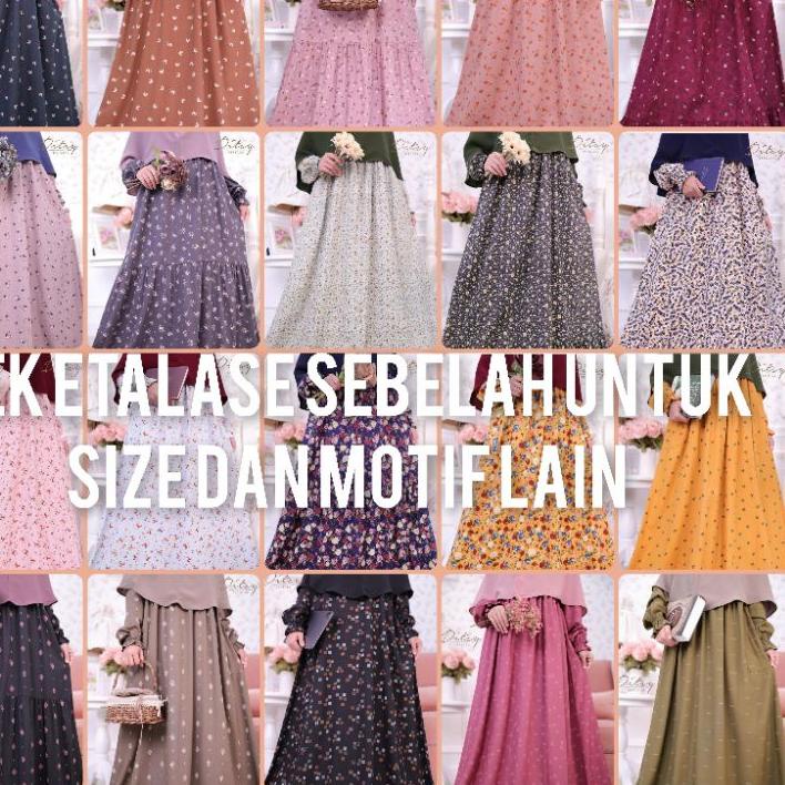 ➠☇☆✶ DITSY OFFICIAL NIGHTGOWN OKTOBER 2022 XS S M L XL XXL JUMBO Rainbow Darkblue Chocolate Airil Wi