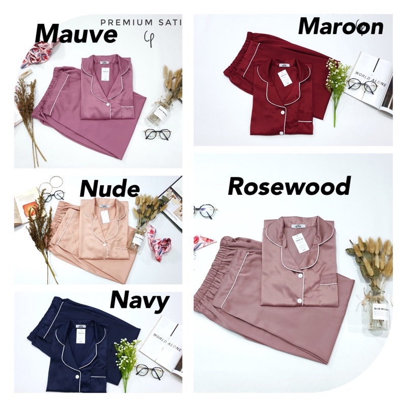 PROMO! BAJU TIDUR PIYAMA SATIN CELANA PANJANG/CP