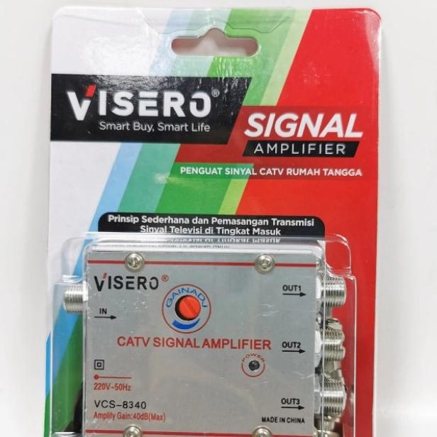 CATV signal amplifier penguat sinyal tv digital merk suoer tuk 3 tv