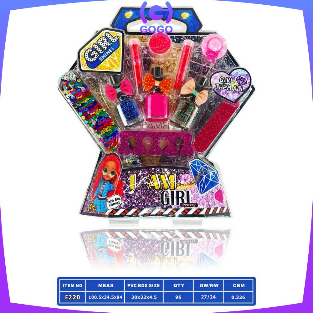 GOGO-M98 Mainan Anak Perempuan Make Up Kutek Set Mainan Anak Cewek Cat Kuku Nail Polish Manicure Toy