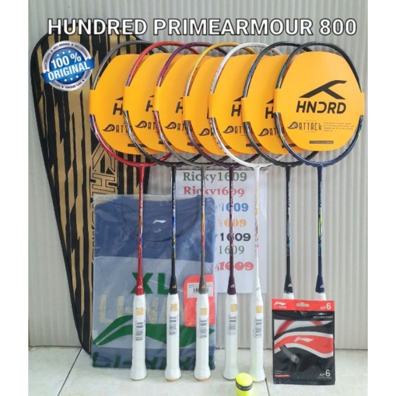 RAKET BADMINTON HUNDRED PRIMEARMOUR 800 HEAD HEAVY ORYGINAL