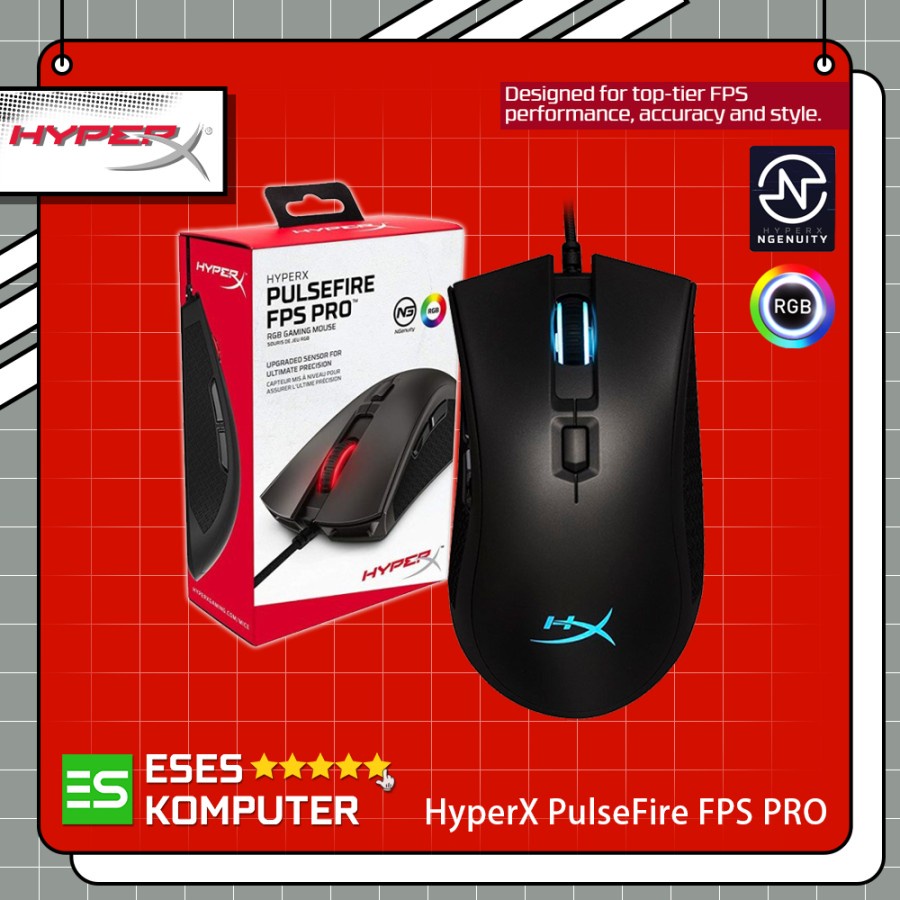 Mouse HyperX Pulsefire FPS Pro RGB - Pixart 3389 Sensor - Gaming Mice