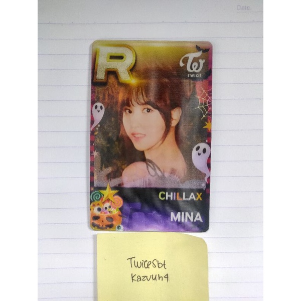 OFFICIAL SSJYP MINA CHILLAX TWICE RARE CARD LENTICULAR