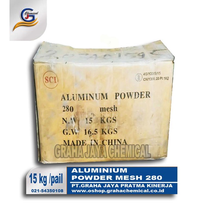 Aluminium powder activated al 72% mesh 320 15 kg/pail