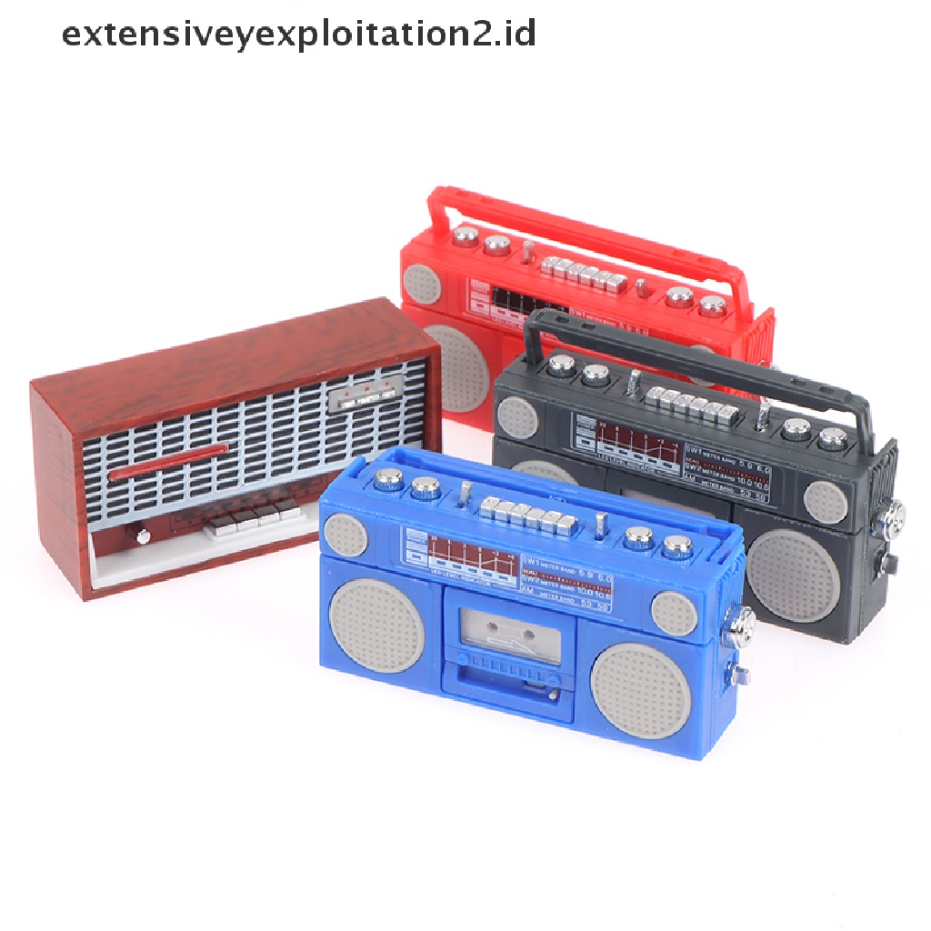 Mainan Miniatur Radio / Perekam Suara Skala 1: 12 Untuk Dekorasi Rumah Boneka