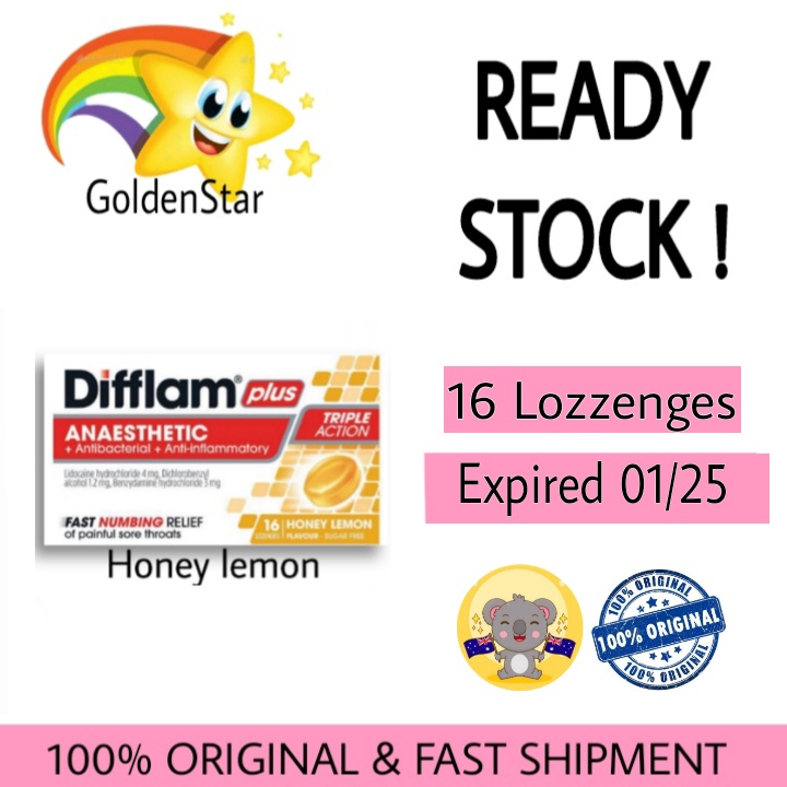 

Difflamm Plus Honey Lemon 16 Lozenges Permen Sakit Tenggorokan