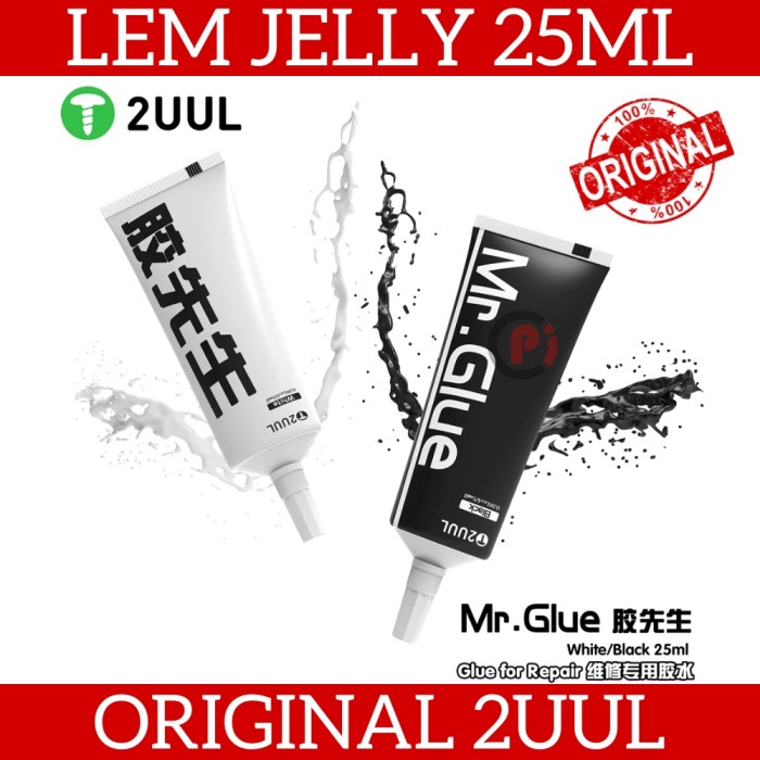 2UUL Lem Repair Jelly Untuk LCD HP Touchscreen Hitam / Putih Isi 25mL