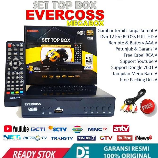 EVERCOSS STB MAX pro Tv Set Top Box DVB T2 Digital MAX PRO