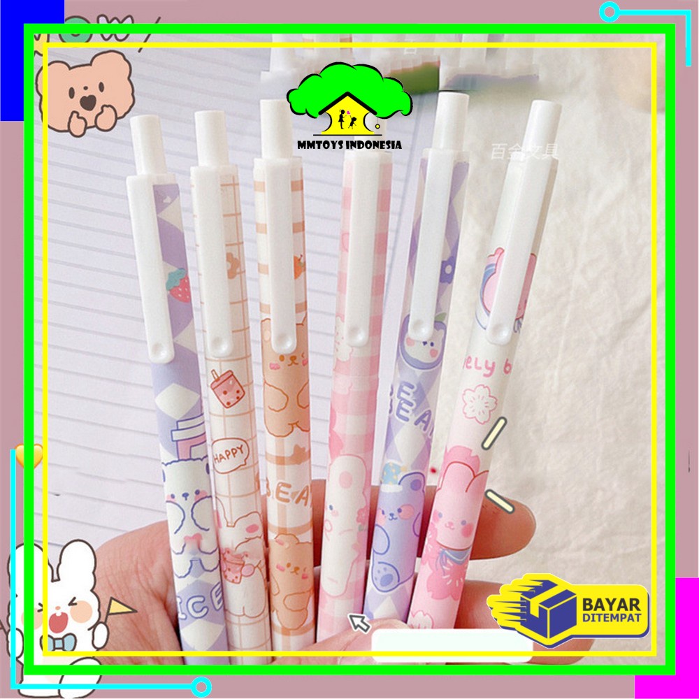 

MI-A41 Pena Lem Pulpen Mekanik Ballpoint Motif Kartun / Pulpen Lem Stik Cepat Kering Warna Permen DIY Stationery Pelajar