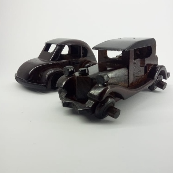 Pajangan Miniatur Diecast Kayu Mini, Mobil Jadul Unik dan Mobil VW Kodok