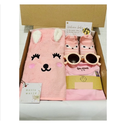 Hampers Bayi Baru Lahir Kado Newborn Baby Gift Set Unisex Parcel Lahiran Bayi Cowok Cewek / Hampers Handuk Bayi