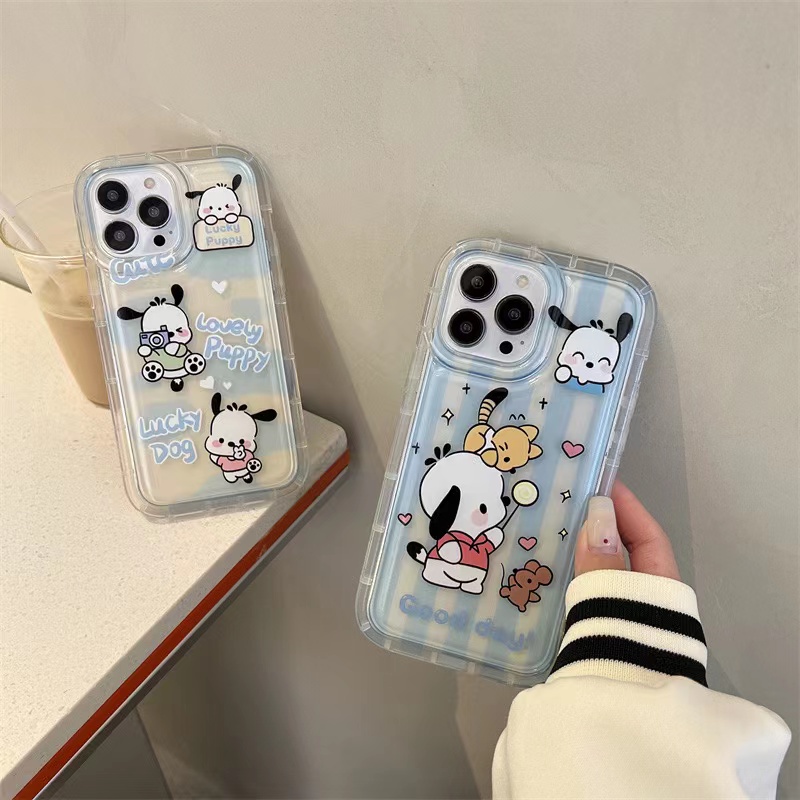 Soft Case Silikon TPU Transparan Motif Anjing Untuk IPhone 14 13 12 11 Pro XS Max X XR 8 7 6 6S 14 Plus