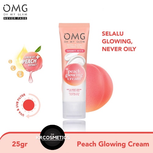 OMG Oh My Glow Peach Glowing Cream moisturizer 25gr