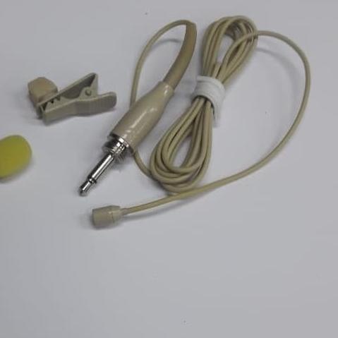 Mic Jepit atau Clip on mini kabel jek drat dalam - Putih