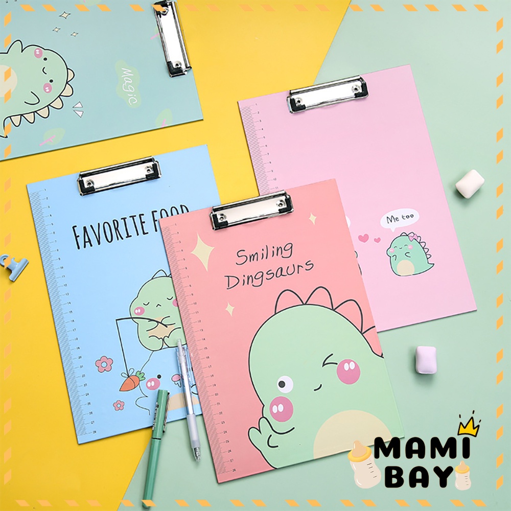 Mamibayi Papan Jalan/Papan Ujian/Clipboard A4 Dino