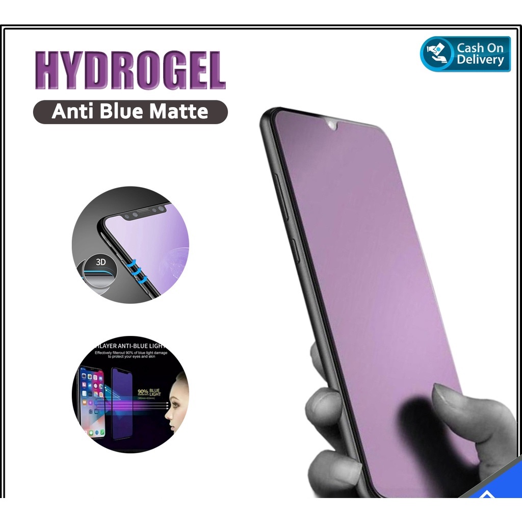 Hydrogel Anti Radiasi Bluelight OPPO A17 A78 NFC A17k A77s A57 4G A16 A16e A16k A15 A15s A12 A1k A11k A3s Hidrogel Blue Light Full Cover-Ful Coverage Bening Glossy-Biru Jelly Hydro Depan Antigores- Gores Transparan-Transparent Tipis-Bagus 5G S A77 K 2022