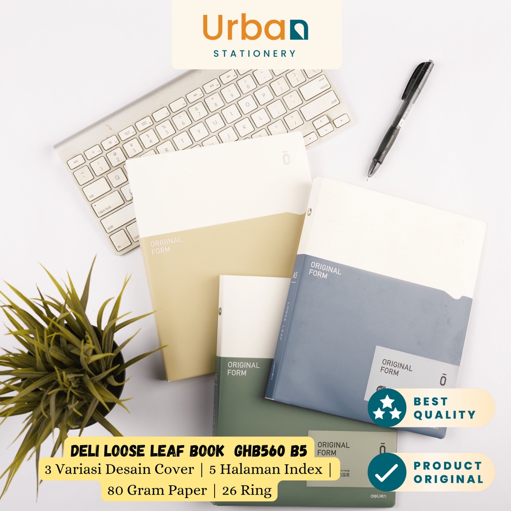 

Deli Loose Leaf Book / Binder Book A5 B5 60 Lembar GHB560 - B5