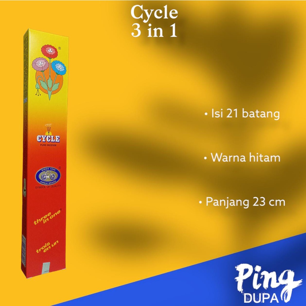 Dupa Three In One Flute Recta By Cycle India Hio Dengan 3 Wangi Berbeda Yang Perlu Dinyalakan Bersama Agar Mendapat Aroma Harum Maksimal