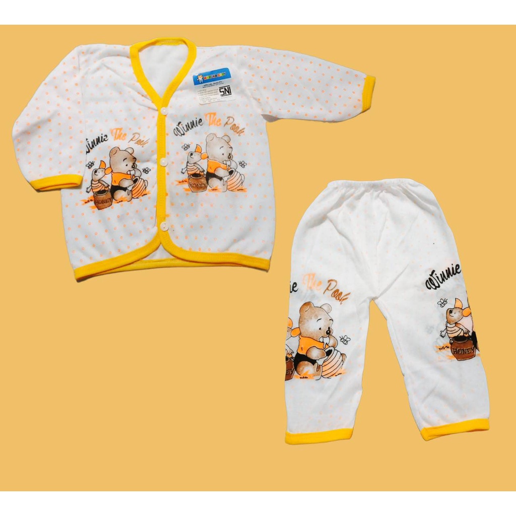 6 Pcs Setelan BayiI Lengan Panjang/Pendek Newborn Unisex