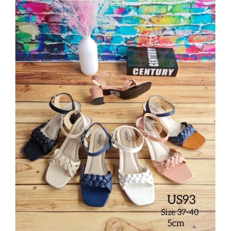 Sepatu Sendal Mules Heels Hels Wanita Burkat Payet Pesta Kondangan Hils Shoes Hak Tahu Tinggi 5Cm Mo