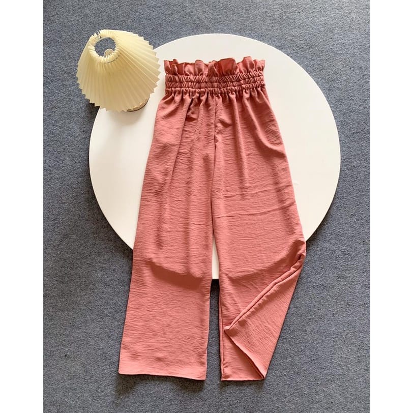 BEFAST - ZEC OOTD kulot LIAM / Corla Kulot CRINCLE Highwaist / Celana Panjang Keluaraan Terbaru / Pakaian Casual Wanita Remaja / Celana Kulot Polos Formal / Fashion Kekinian Remaja ABG / Celana Kulot banyak Warna Trendy / Outfit Wanita Kerja