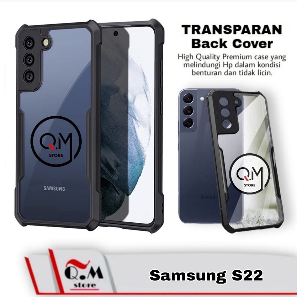 Case Samsung S22 Shockproof Transparent Armor Casing Pelindung Back Cover