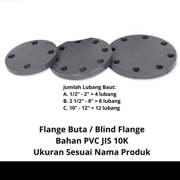 CAP FLANGE 8" DOP 8" FLANGE 8" TUTUP FLANGE 8 " Flange Buta 8" / Blind Flange 8" inch PVC JIS 10K