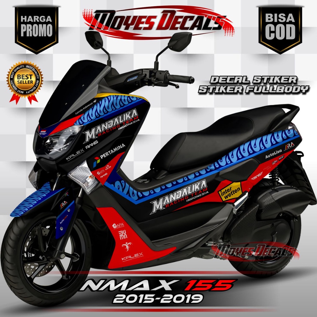 Decal Sticker Nmax 2018 -2 2019 Full Body - Motif Mandalika Project Motor Gp Internasional