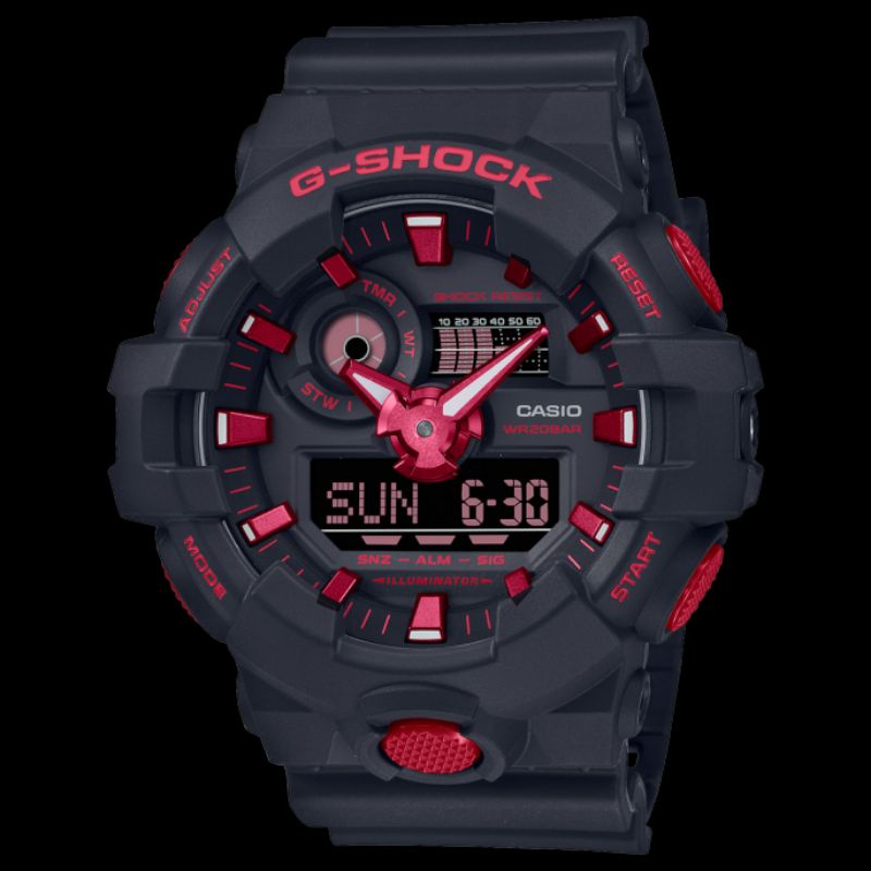 New Series G-SHOCK GA-700BNR-1A BLACK RED SERIES, Jam tangan pria