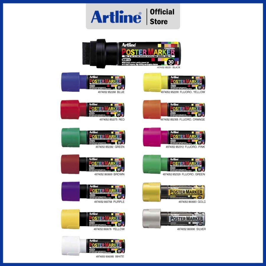 

Spidol Graffiti Mural Dinding Kaca Papan Tulis 3 Cm ARTLINE Poster Marker EPP-30 (1PCS) ^^