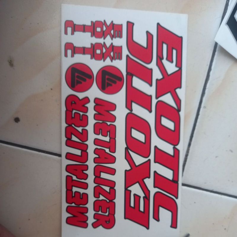 Sticker Sepeda Exotic Metalizer
