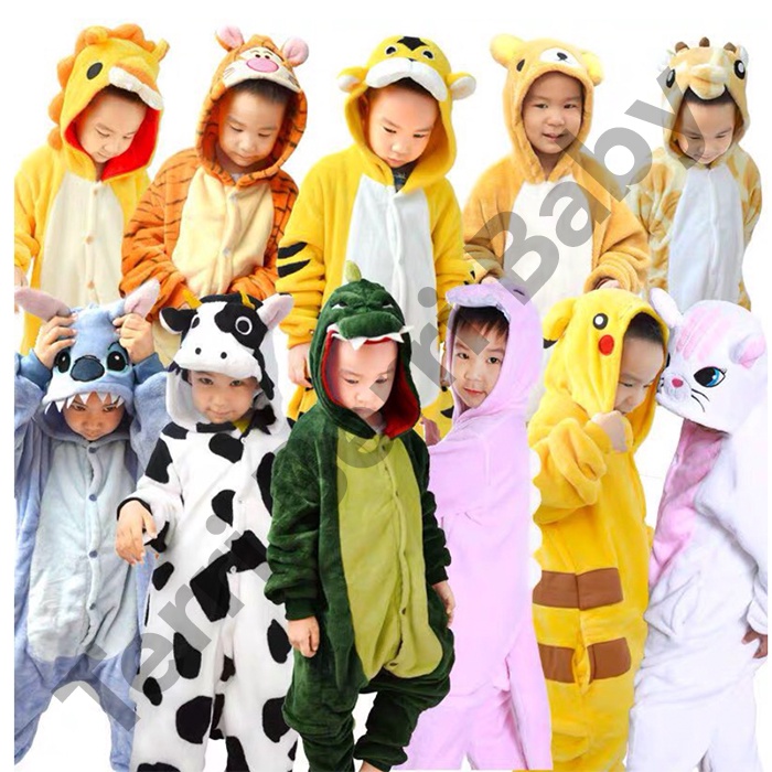 KOSTUM STITCH ONESIE Baju Tidur Onesie Motif Hewan Lucu untuk Pesta dan Kostum ONESIE DINO ONE SIE K