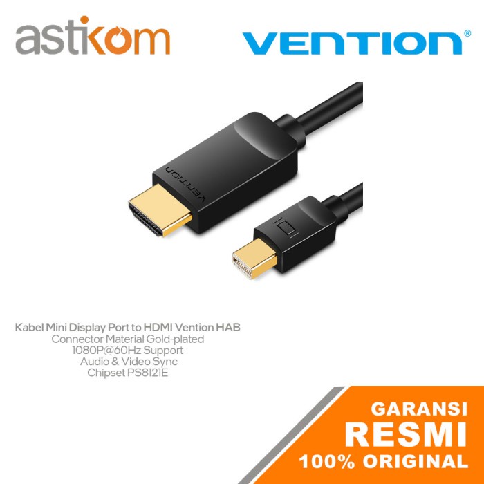 Kabel Mini Display Port to HDMI Vention Black HAB