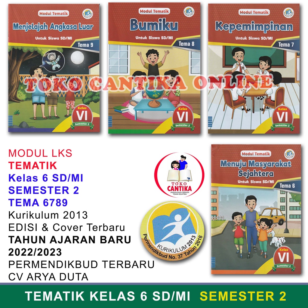 SATUAN Buku LKS Kelas 6 SD MI Tema 6789 Semester 2 - Buku LKS Modul Tematik