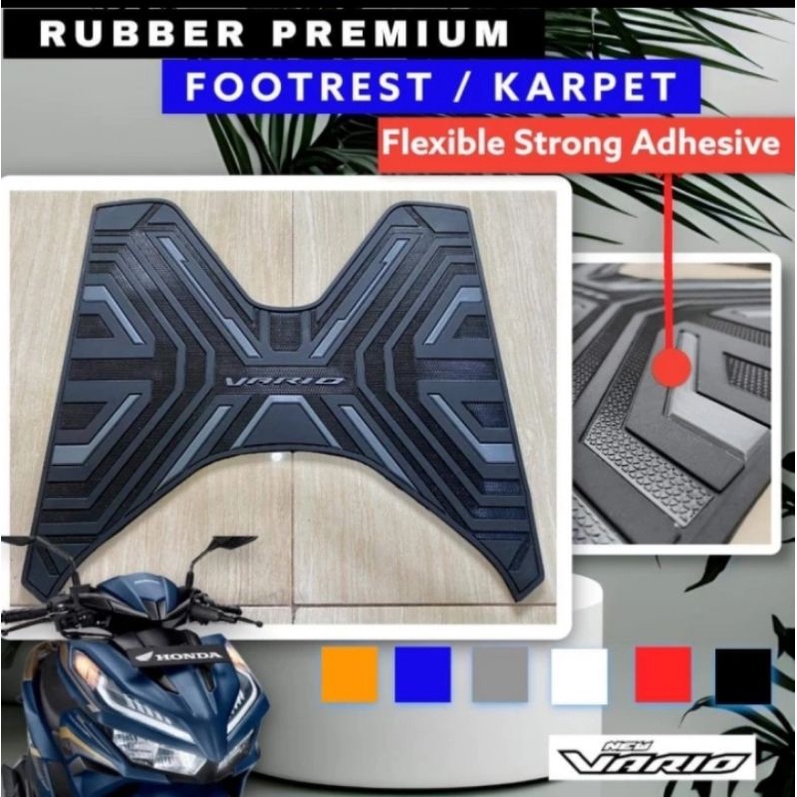 Rubber karpet pijakan kaki premium Honda NEW VARIO 125 150 2017 - 2022