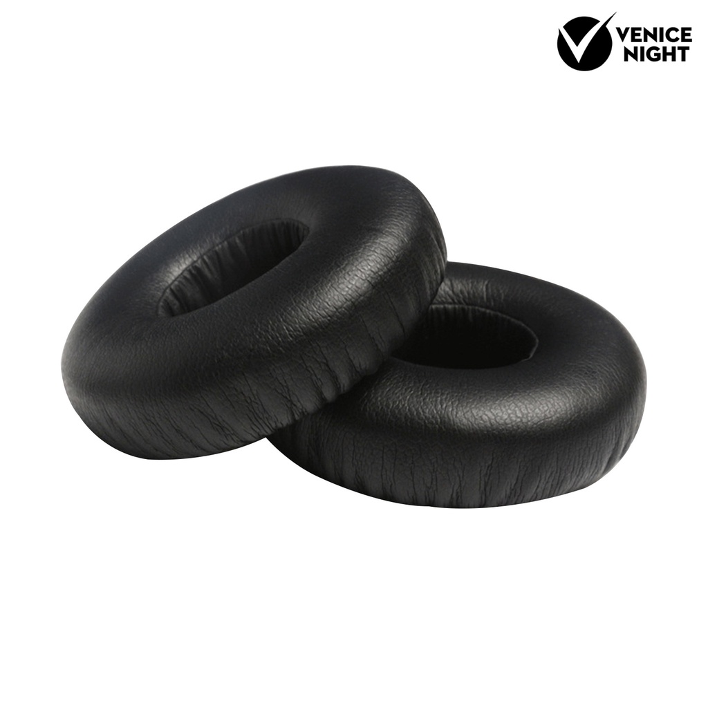 (VNEP) (Berkabel) 2Pcs Faux Kulit Headphone Earmuffs Cushion Headset Cover Pengganti AKG