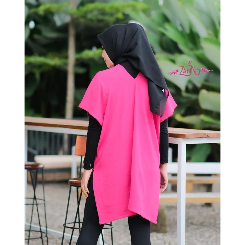 SETELAN TUNIK KULOT CRINGKEL NAGITA ORI ZAHIN OVERSIZE STYLE LEHER V