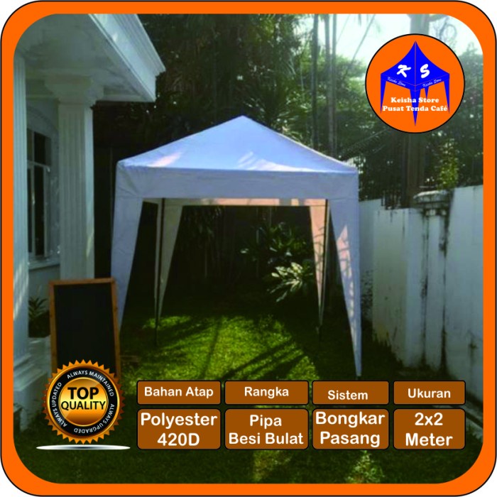 {LestariStore} Tenda Cafe 2 x 2 / Tenda Jualan / Tenda Kerucut - Putih Murah