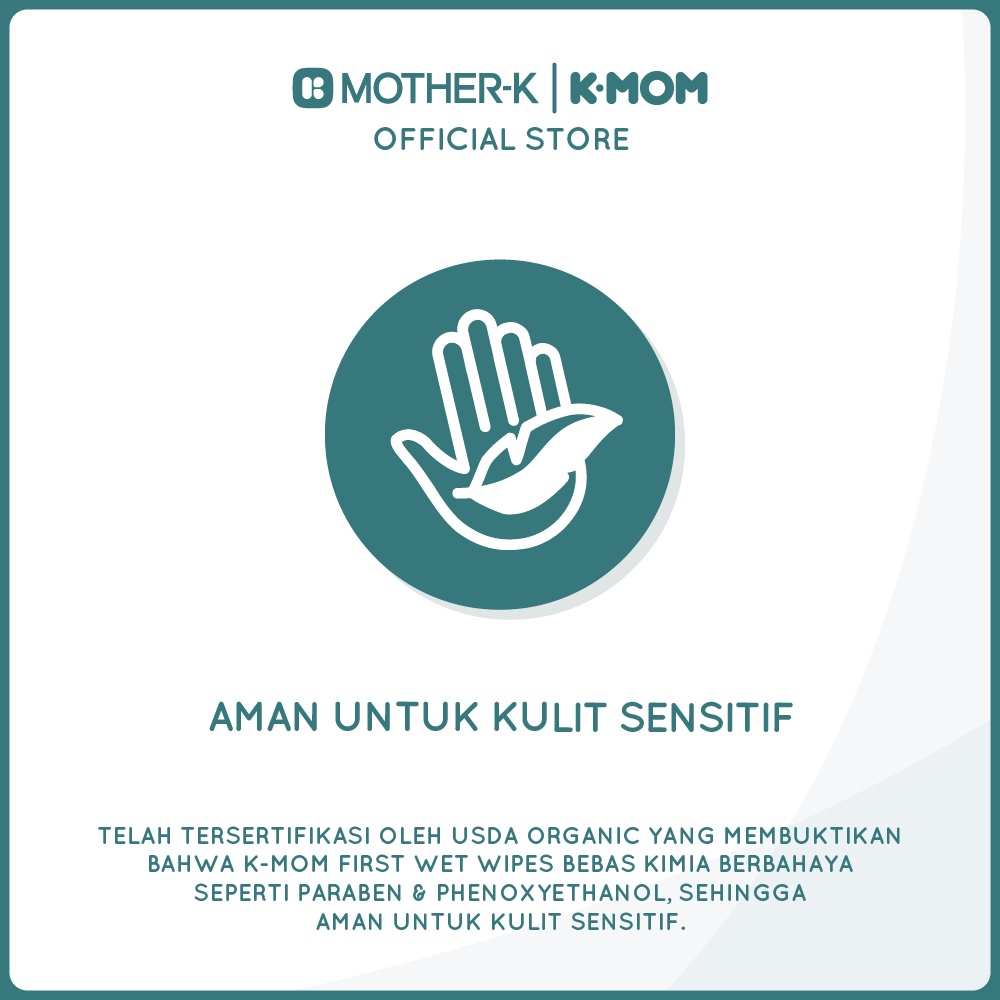 Mother-K K-Mom First Wet Wipes Tissue - Tisu Basah (Tersedia varian ukuran)