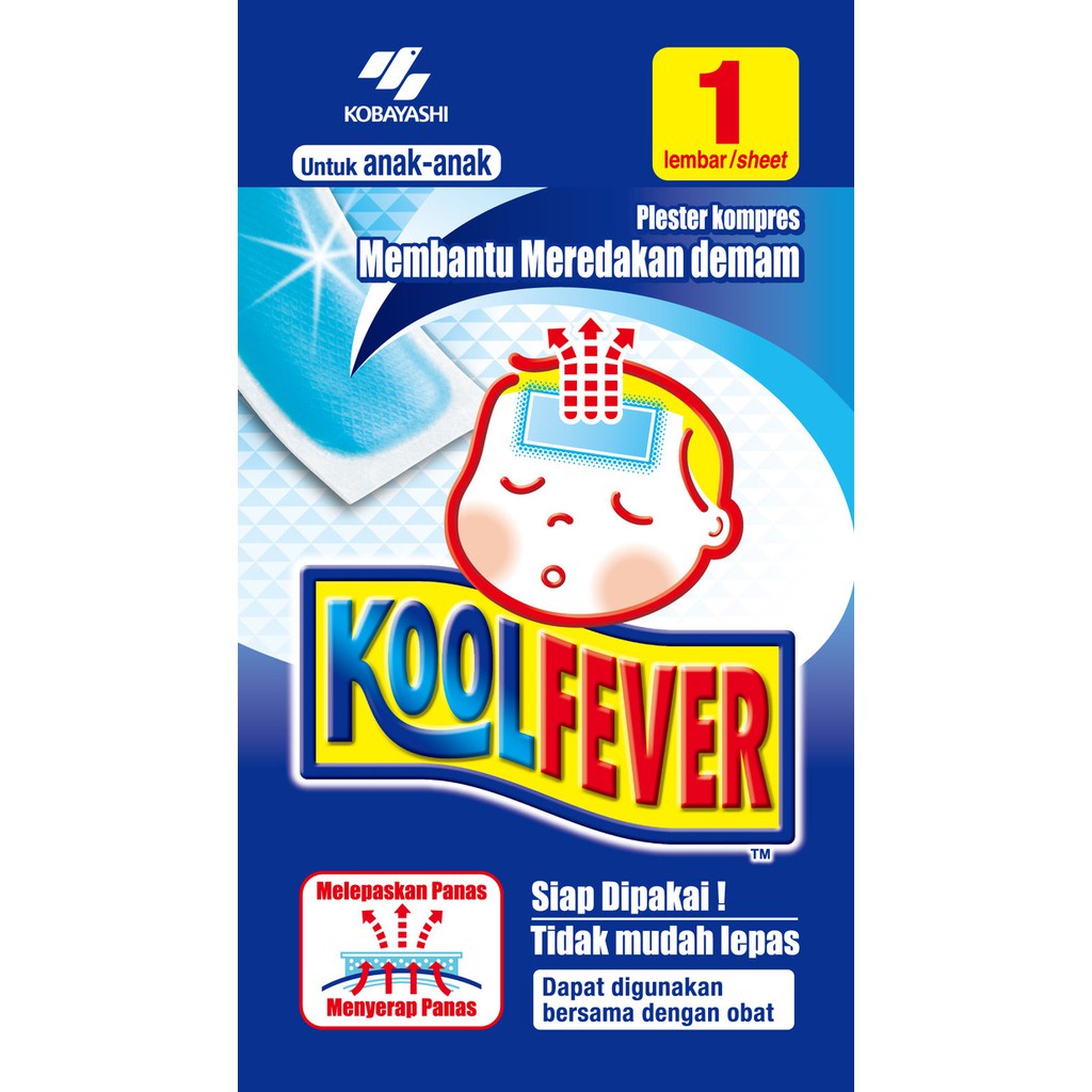 KOOLFEVER / KOOL FEVER / COOL FEVER Bayi | Anak-anak | Kool Fever | Plester Kompres Demam Sachet