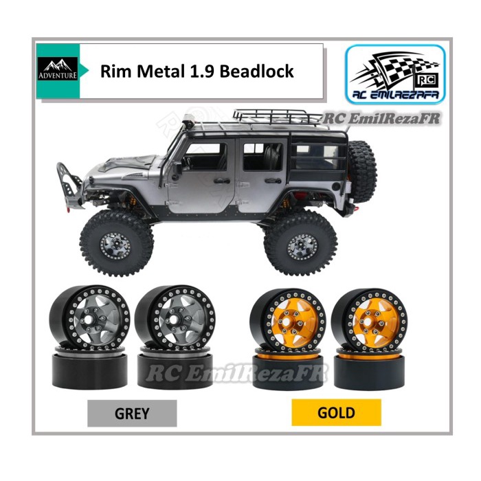 4pcs Velg Rim Beadlock Metal 1.9 SCX10 RGT RC Car