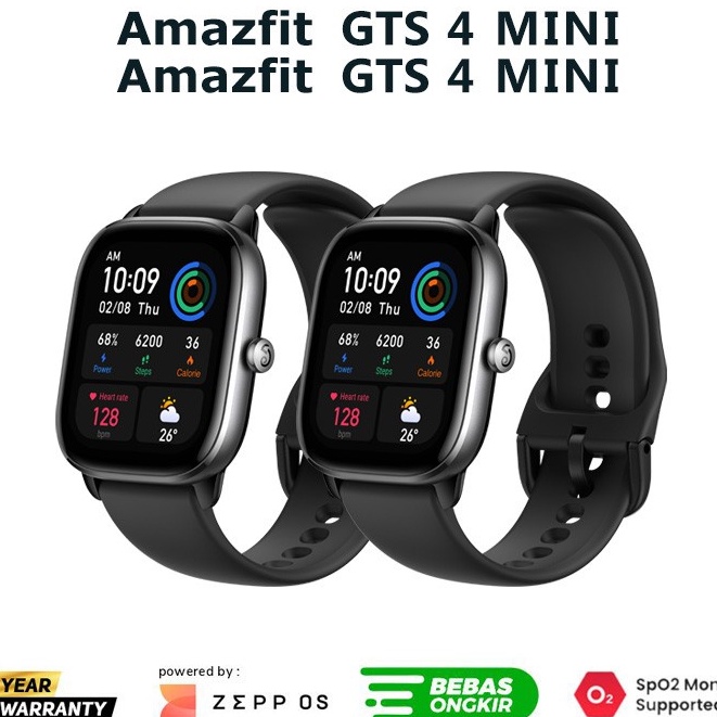 Amazfit GTS 4 Mini Smartwatch 1.65’’ AMOLED GPS SpO2 120+ Sports Modes