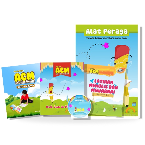 Buku Cepat Belajar Membaca Anak TK-PAUD-SD-MI / Latin - Lengkap Aku Cepat Membaca (ACM) Paket 4