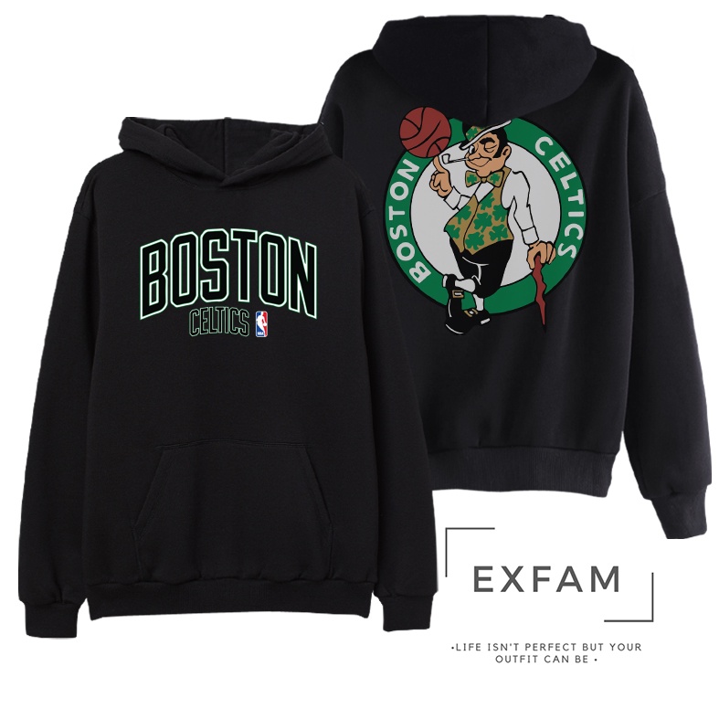 Jaket Boston Celtics Sweater Hoodie Basket Boston Celtics Cotton Fleece