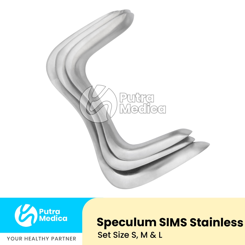 Sakamed Vaginal Speculum Sims Stainless - 1 Set / Spekulum Obgyn / Sim Retractor / Instrumen Kebidanan